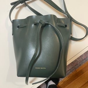 Mansur Gavriel Forest Green Mini Mini Bucket Bag